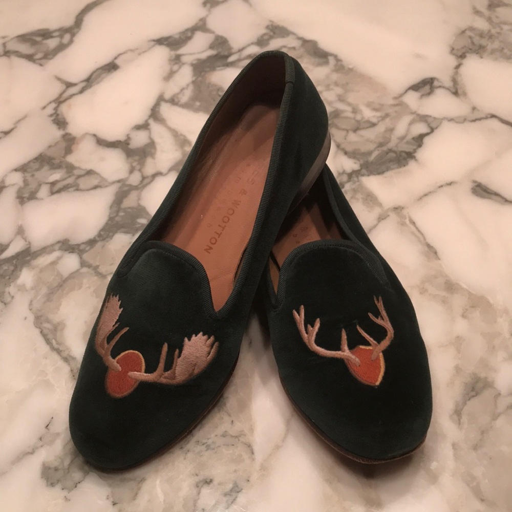 Stubbs & wooton velvet loafers, 7.5